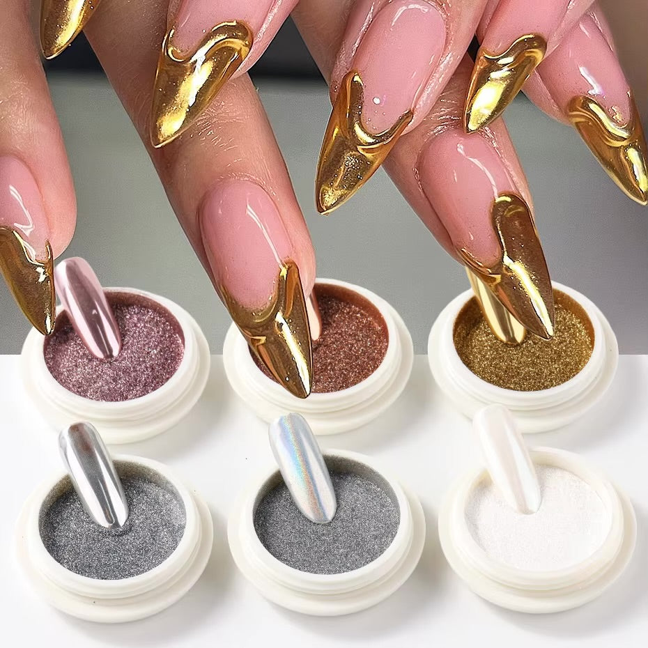 Kit Paillettes & Pigments Chrome — 12 Couleurs ✨