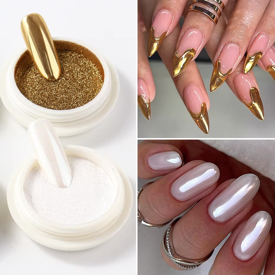 Kit Paillettes & Pigments Chrome — 12 Couleurs ✨