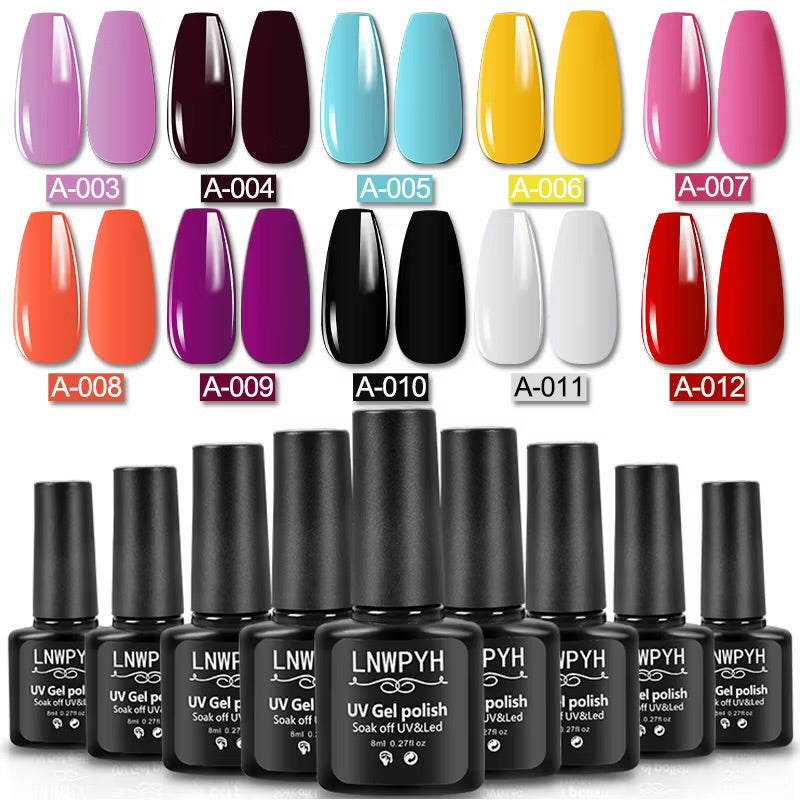 Kit Manucure Gel Professionnel — Lampe UV + 10 Couleurs + Accessoires 💅