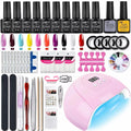Kit Manucure Gel Professionnel — Lampe UV + 10 Couleurs + Accessoires 💅